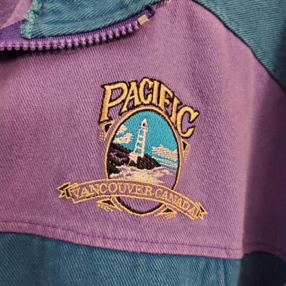 Purple and blue vintage 90s Pacific Vancouver Canada jacket - Picture 2 of 6